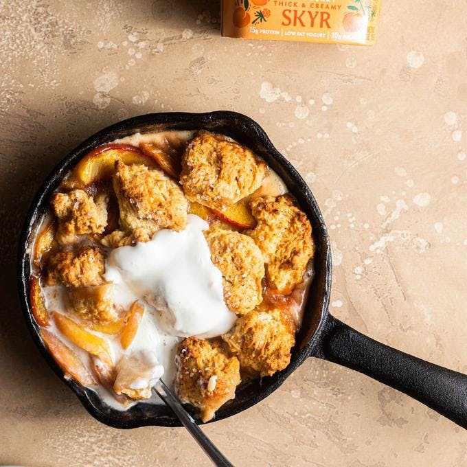 Cover Image for Peach Cobbler with Peach Cloudberry Whipped Skyr
