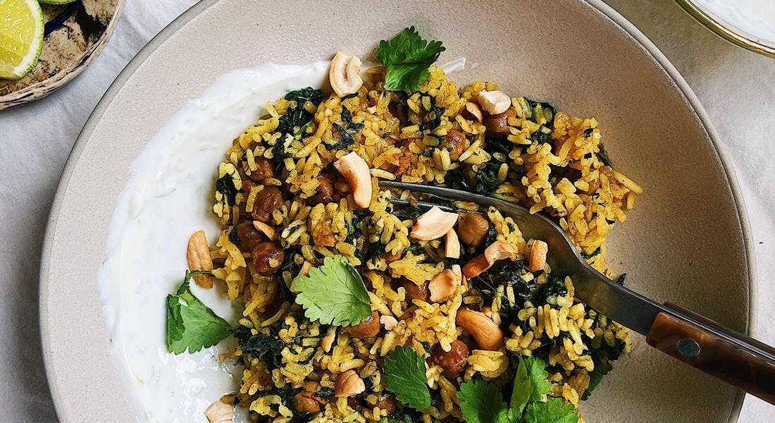 Coconut Curry Chickpea Rice with Skyr