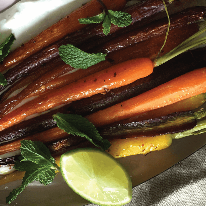 Cover Image for Spicy Roasted Carrots with Lime Skyr