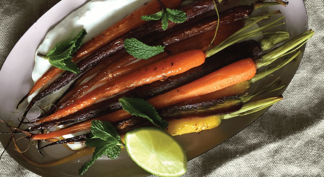 Spicy Roasted Carrots with Lime Skyr