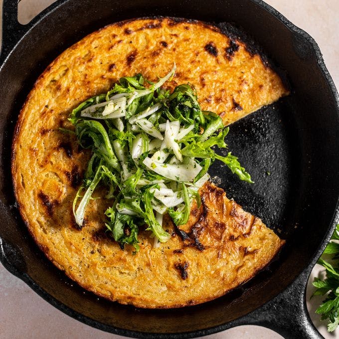 Cover Image for Chickpea Pancakes with Herb Salad
