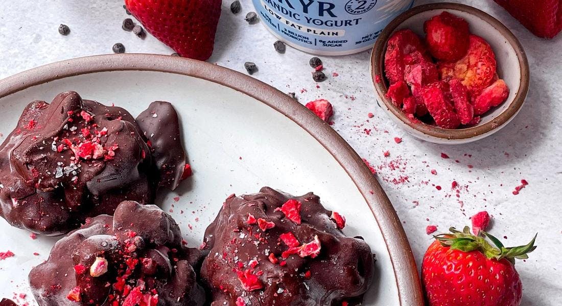 Chocolate Covered Berry Skyr Clusters
